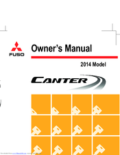 Fuso Canter 2014 Owner's Manual