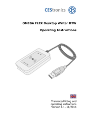 Cestronics OMEGA FLEX Destop Writer DTW Operating Instructions Manual