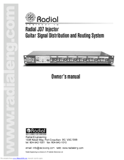 Radial Engineering JD7 Injector Owner's Manual