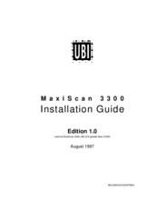 UBI MaxiScan 3300 Installation Manual