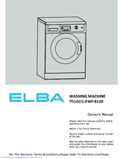 Elba EWF-8120 Owner's Manual