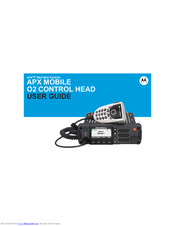 Motorola ASTRO APX MOBILE O2 CONTROL HEAD User Manual