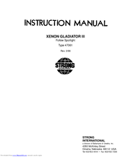 Strong International XENON GLADIATOR II Instruction Manual