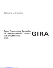 Gira Room Temperature Controller Operating Instructions Manual