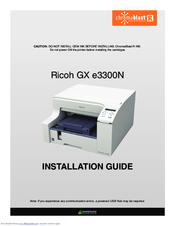 Ricoh Aficio GX e3300N Installation Manual