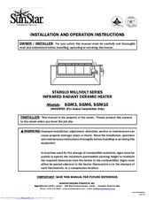 SunStar SGM10 Installation And Operation Instructions Manual