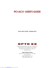 OPTO 22 PCI-AC51 User Manual