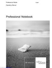 Fujitsu Siemens Computers Professional Notebook Operating Manual