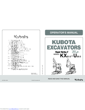 Kubota Super Series 2 KX 91-3 Operator's Manual