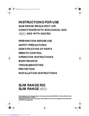Whirlpool SLIM RANGE R407c Instructions For Use Manual