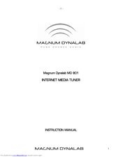 Magnum MD 801 Instruction Manual