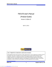 Flexwatch FW3170 User Manual