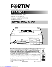 Fortin Electronic Systems FSA-208 Installation Manual