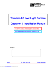 Tritech Tornado-AS Operator's & Installation Manual