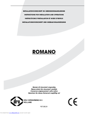 Dru Romano Installation And Operation Instructions Manual