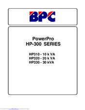 BPC PowerPro HP300 Series User Manual