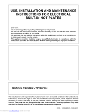 Trieste TRV602IX Use & Installation Manual
