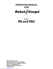 Robot Coupe R8U Operation Manual