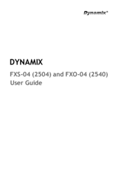 Dynamix FXO-04 User Manual