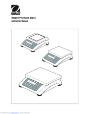OHAUS Ranger RP Compact Scales Instruction Manual
