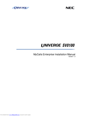 Nec Univerge SC8100 Installation Manual