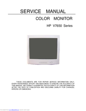 HP v7650 Service Manual