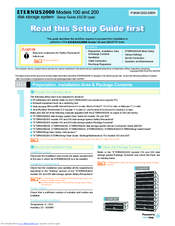 Fujitsu ETERNUS2000 100 Setup Manual