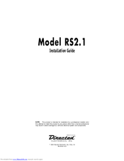 Directed RS2.1 Installation Manual