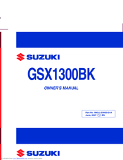 Suzuki GSX1300BK B-King Owner's Manual