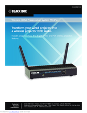 Black Box Wireless HDMI Presentation System (WHPS) User Manual