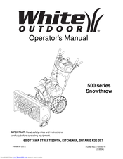 White Outdoor 500 series Operator's Manual