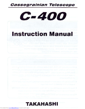 takahashi C-400 Instruction Manual
