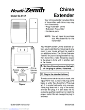 Heath Zenith Chime Extender SL-6157 User Manual