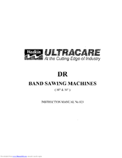 Wadkin Ultracare DR Instruction Manual