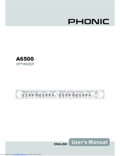 Phonic A6500 User Manual