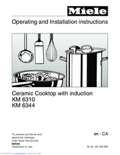 Miele KM 6310 Operating And Installation Instructions