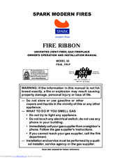 Spark FIRE RIBBON 53 FR-P Owner's Operation And Installation Manual