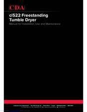 CDA ci522 Manual For Installation, Use And Maintenance