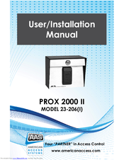 AAS PROX 2000 II 23-206 User & Installation Manual
