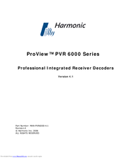 Harmonic ProView PVR 6000 Series User Manual