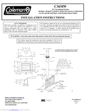 Coleman C36MW Installation Instructions Manual