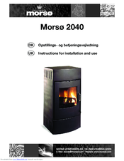 Morso 2040 Instructions For Installation And Use Manual