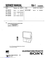 Sony KP-61V25 Service Manual