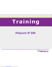 Polycom SoundPoint 500 IP Training Manual