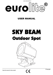 EuroLite SKY BEAM Outdoor Spot User Manual