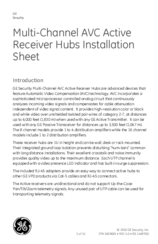 GE Security GEC-8VARHUB-4 Installation Sheet