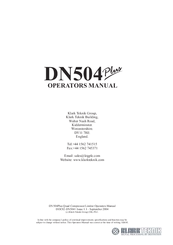 Klark Teknik DN504 PLUS Operator's Manual