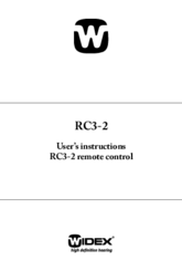 Widex RC3-2 User Instructions