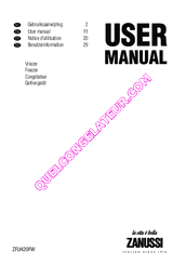 Zanussi ZFU420FW User Manual