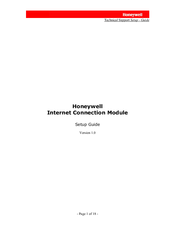 Honeywell Internet Connection Module Setup Manual